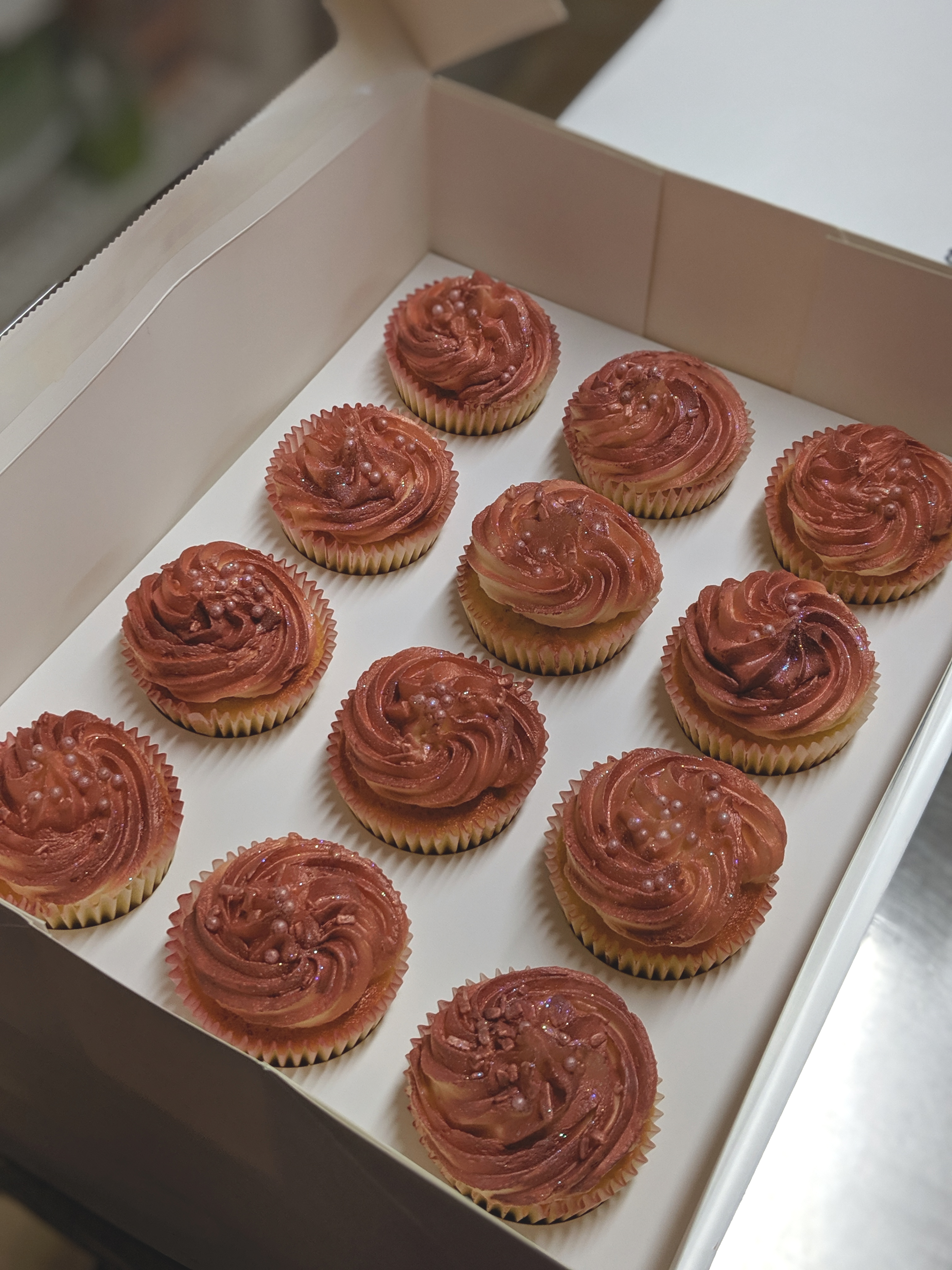 Rose Gold Swirl Cupcakes